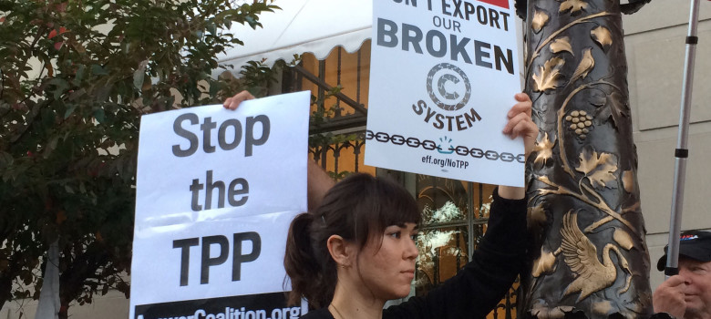 Anti-TPP-protest-at-Washington-D.C.-Chamber-of-Commerce, trans pacific partnership