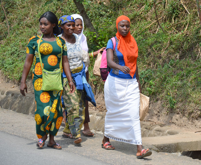rwanda women walking