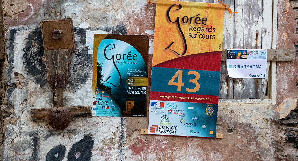 01_SEN5097 Poster Announcing Tenth Anniversary of Biannual Arts Festival, Goree Island, Senegal.