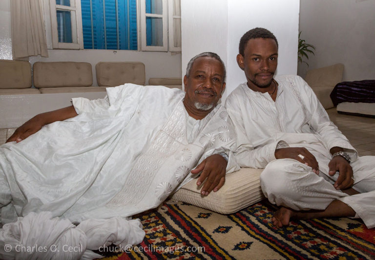 Nigerien Tuareg Silversmith Adam Zidia and Son, from Agadez, Niger. Biannual Arts Festival, Goree Island.