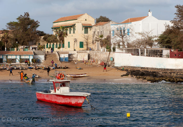 Houses along Goree Island Waterfront, Near the Ferry Dock.