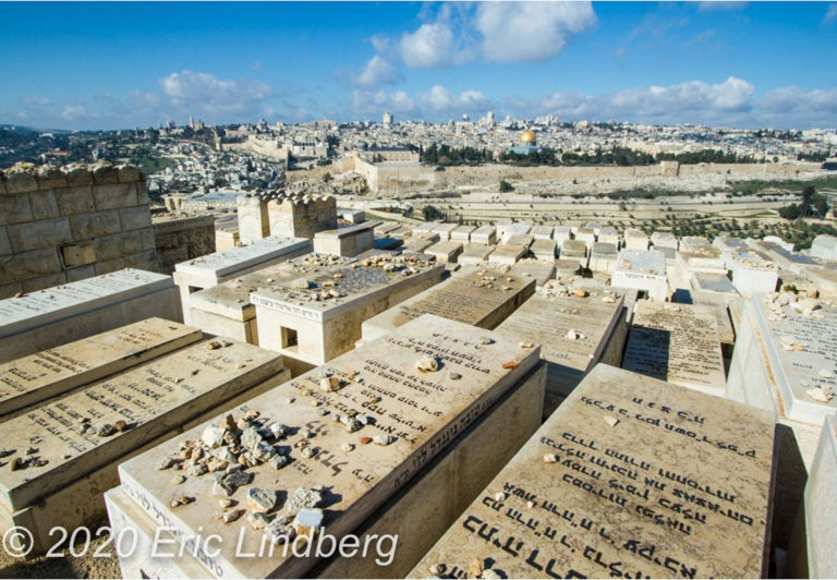 A popular stop for many city tours is the panoramic view of Jerusalem from an overlook on the Mount of Olives. Within the Jewish faith, placing stones on graves lets others know that the gravesite has recently visited and enables visitors to partake in the mitzvah tradition of honoring the deceased.