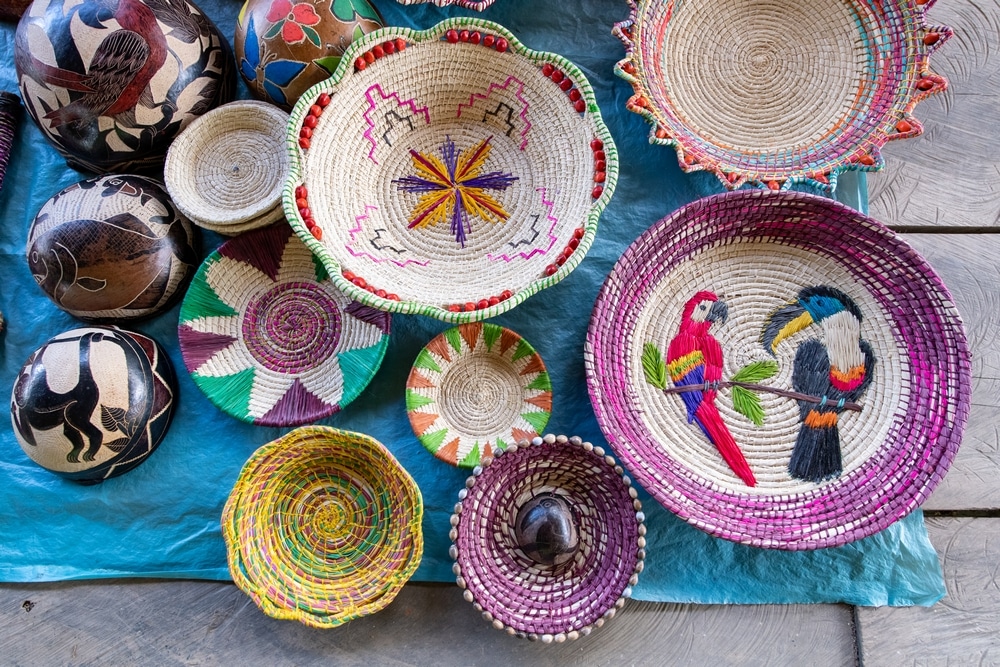 Amazon baskets are popular handicrafts