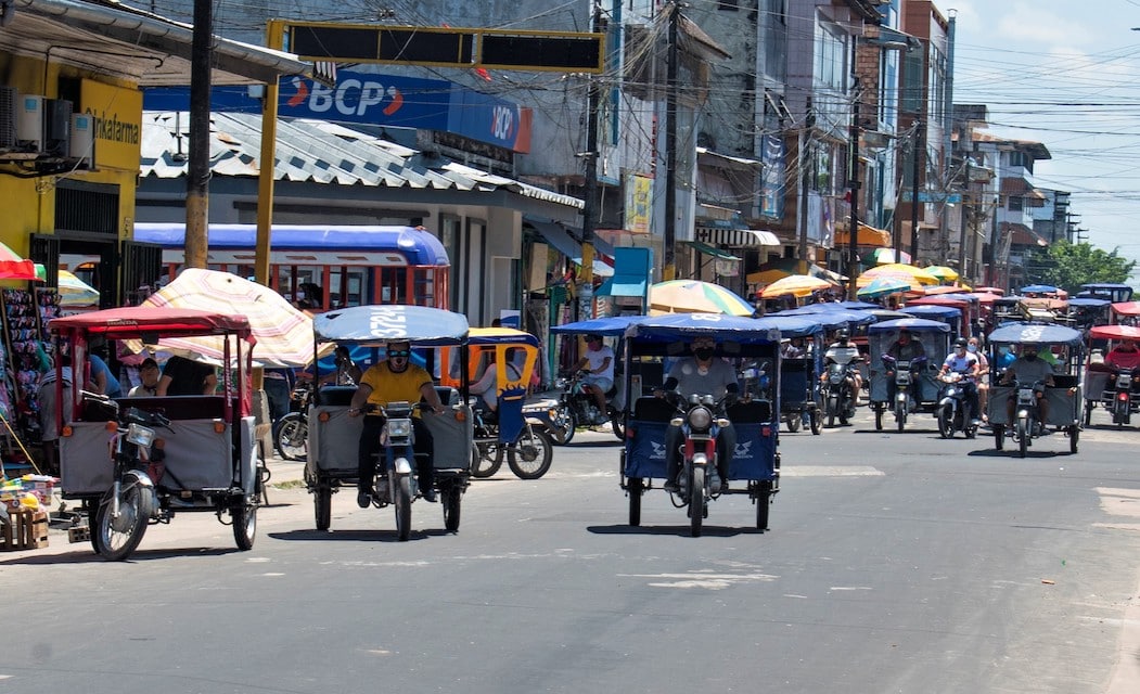 Iquitos mototaxis are efficient and cheap
