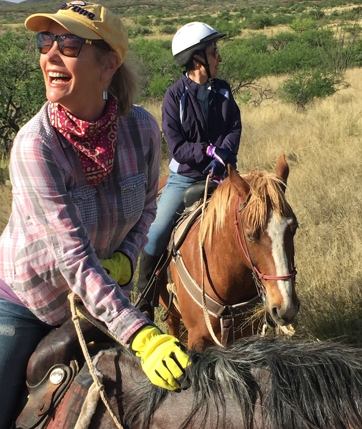 women on horses