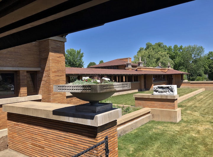 Architect Frank Lloyd Wright designed the Darwin Mrtin house in Buffalo in 1904.