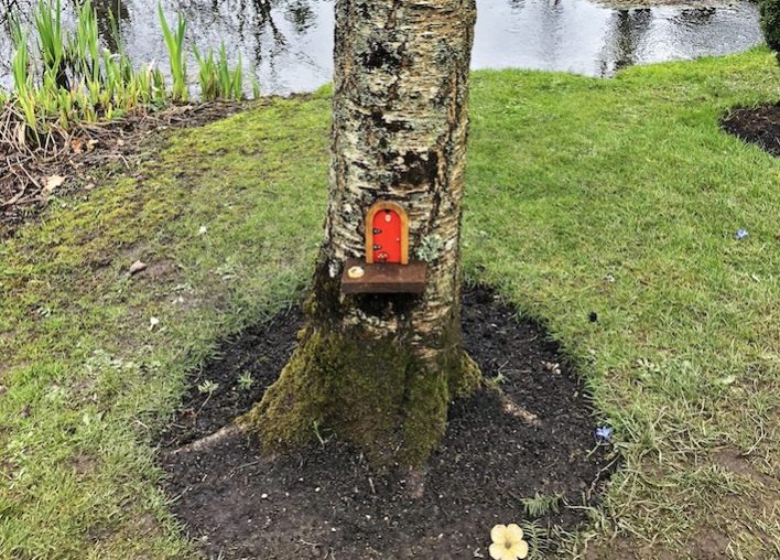 Fairies which calm the horses at the Irish Stud might use this door copy