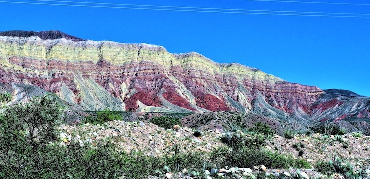 Painted mountains in the Quebrada de Humahuaca 