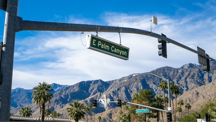 Desert surrounds Palm Springs