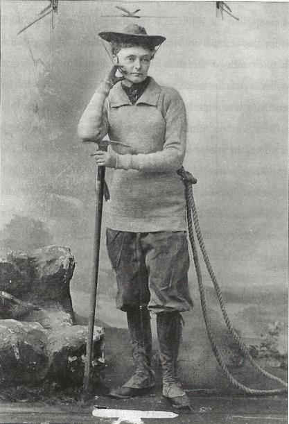 Annie Peck, an explorer featured in "The Girl Explorers"