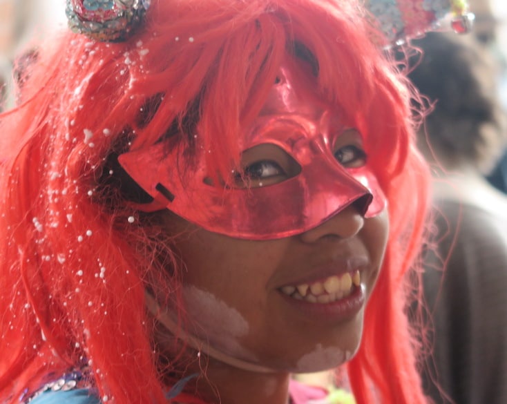 Smiling Devil at carnival in Purmamarca