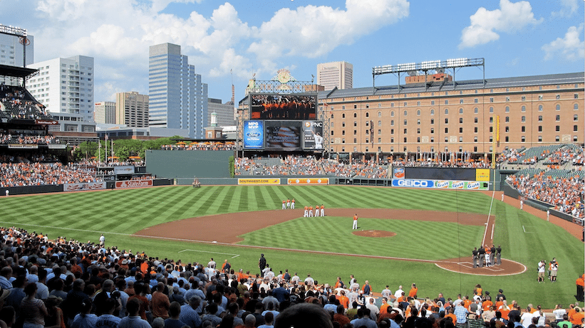 Oriole Park at Camden Yards in Baltimore, MD
