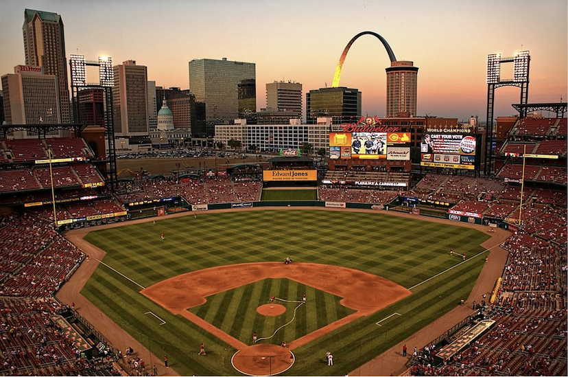 Busch Stadium, home of the St. Louis Cardinals