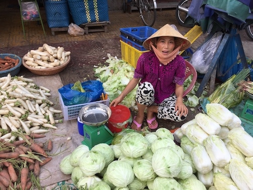 Vietnam cabbage seller