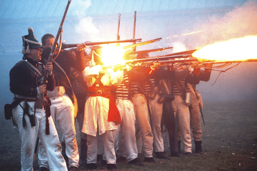 American troops in Ft.Niagara on the U.S. side of the Niagara River