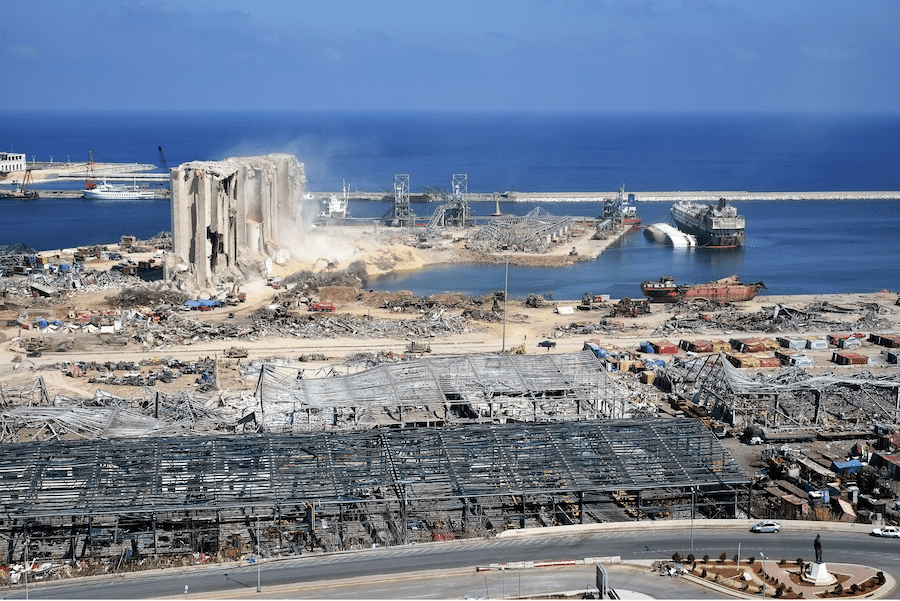 Port of Beirut following Aufgust 2020 explosion