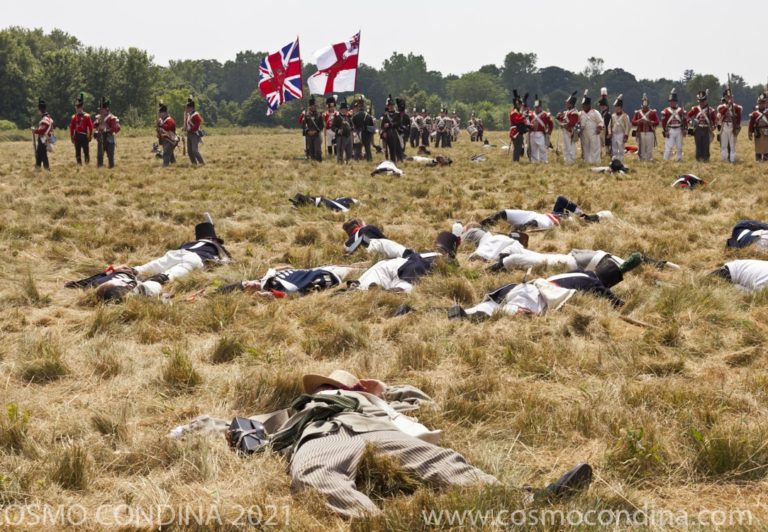 America casualties in the Battle of Fort George were 40 dead and 113 wounded. British losses were slightly larger, but Canada regained its lost territory when the Americans abandoned the fort in December 1813.