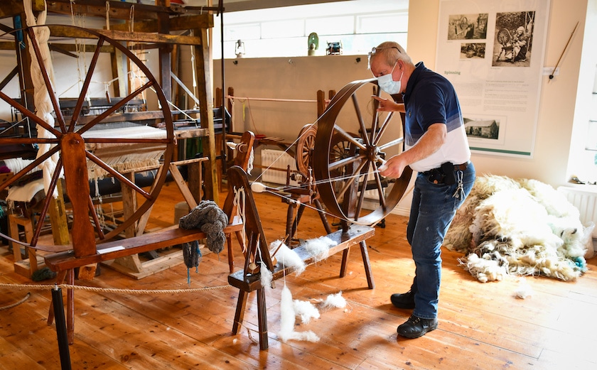 Seamus Kirwan at the Sheep and Wool Center in Leenaun