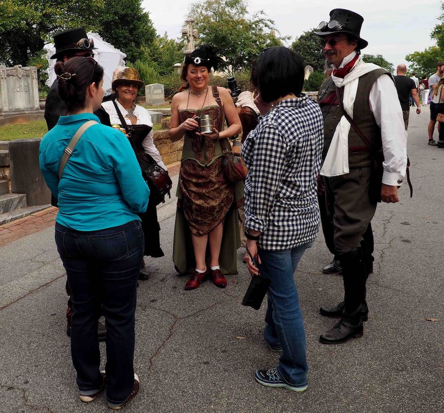 Costume party and concet at Oakland Cemetery in Atlanta