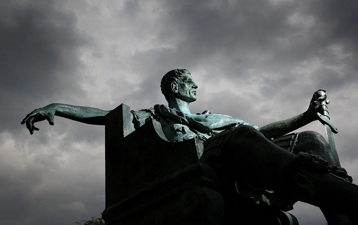 Statue of Constantine the Great outside York Minster Cathedral