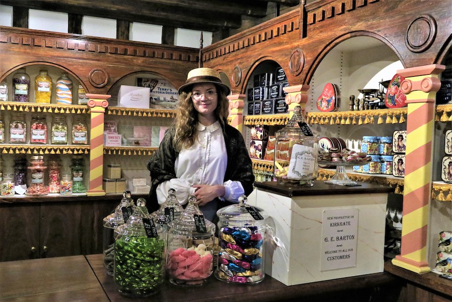 candy store girl at York Castle Museum
