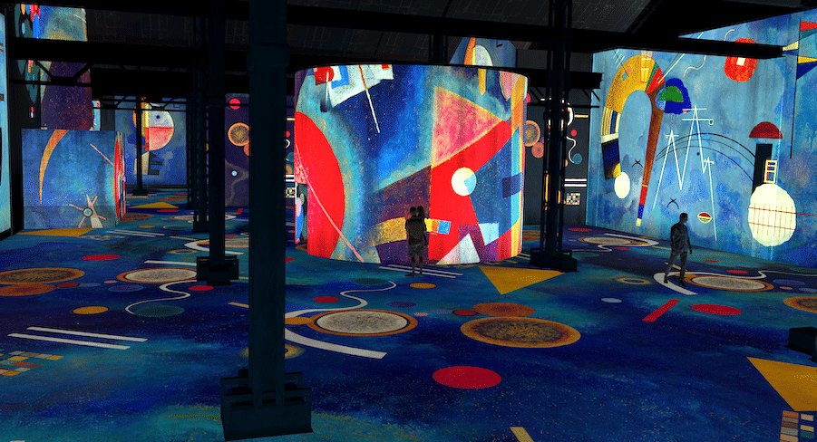  "Odyssey of the Abstract" by Russian painter Vassily Kandinsky appearing at the Atelier des Lumières in Paris