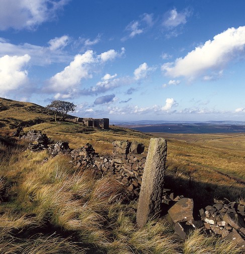 Buffeted by strong winds gusting across the moors, Top Withens inspired Wuthering Heights.