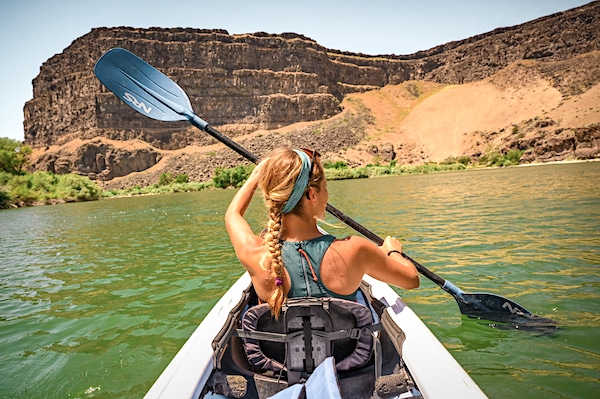 Kayaking near Shoshone Falls, Idaho