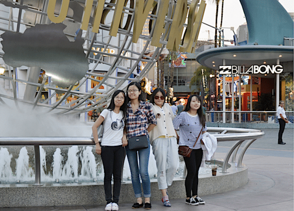 Chinese tourists at Universal Studios
