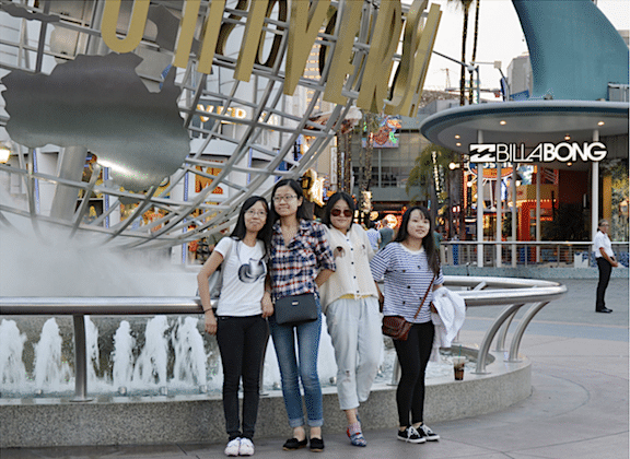 Chinese tourists at Universal Studios