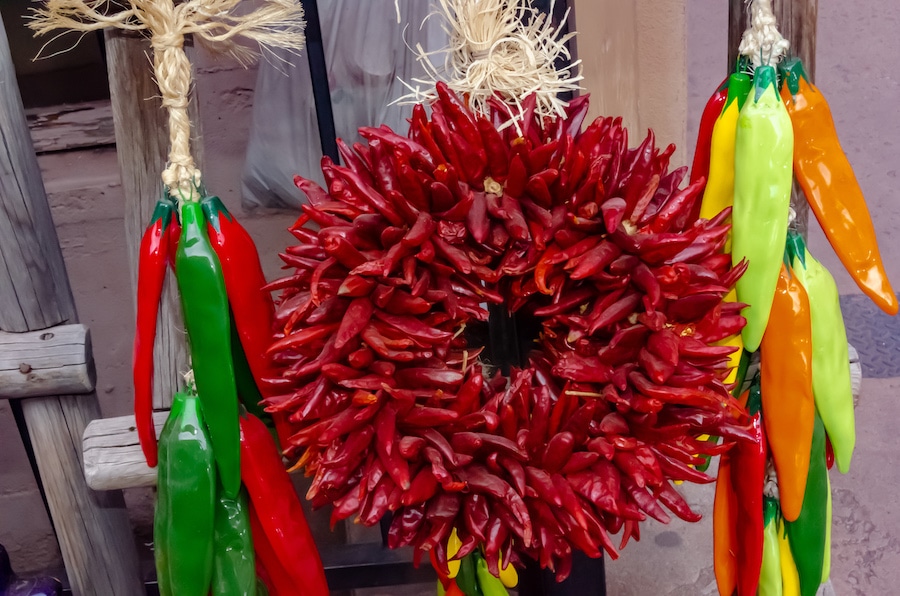 New Mexico Christmas wreath made from dried chiles