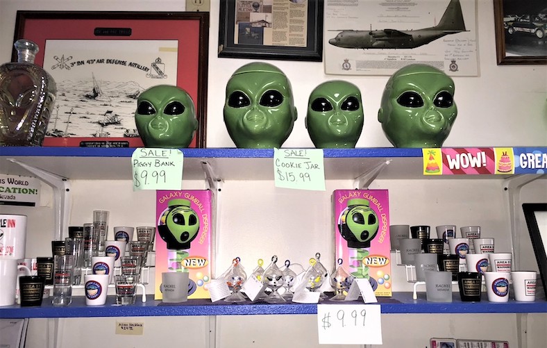 Alien trinkets on sale in Rachel, NV