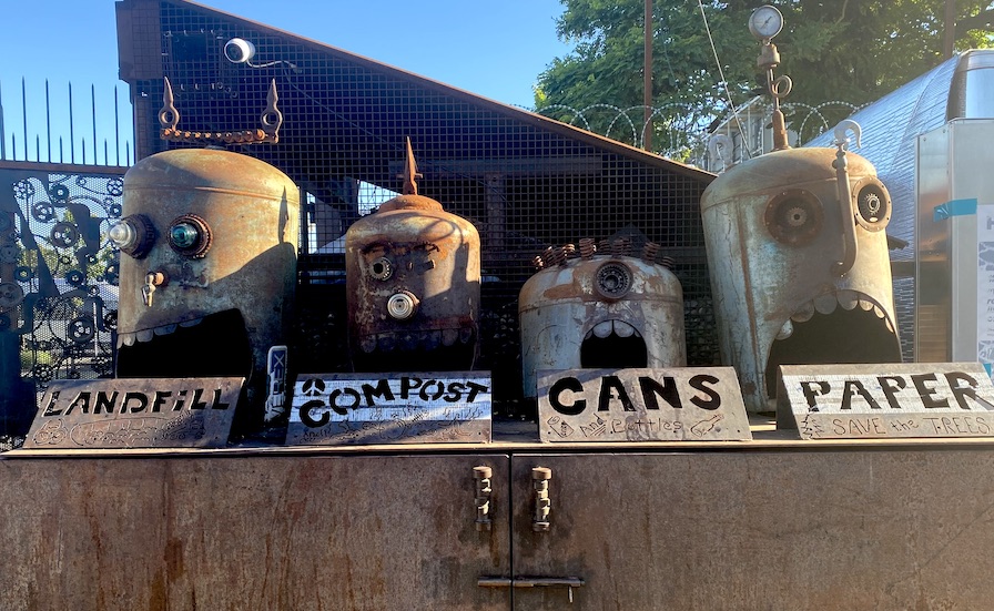 Hawthorne Asylum waste containers