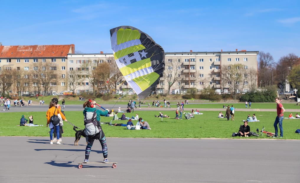 Tempelhofer Feld park in Berlin, Germany