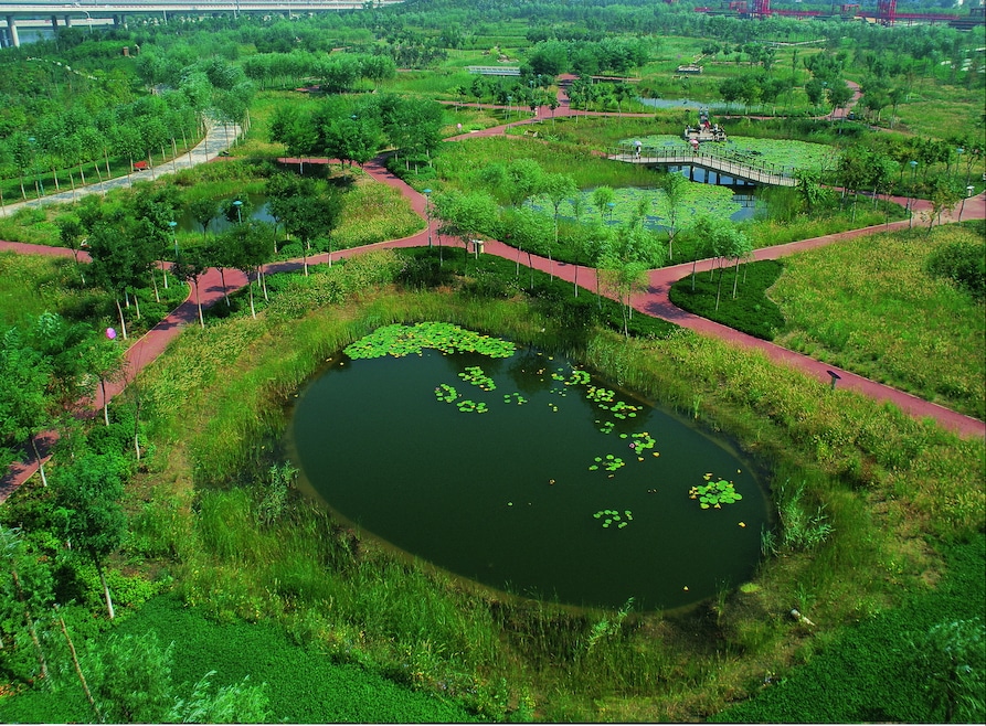 China's Qiaoyuan Park in Tianjin CIty