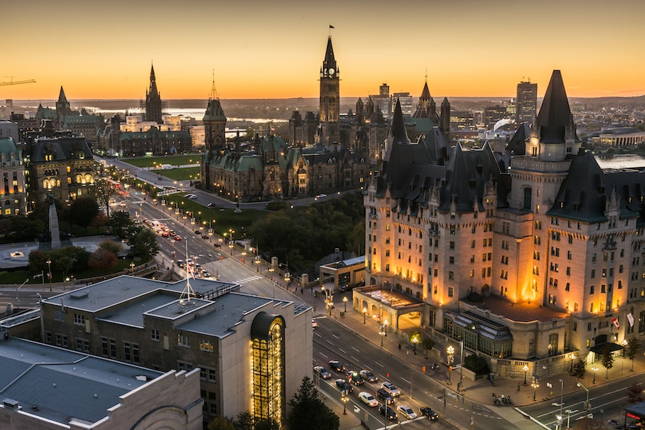 Downtown Ottawa at night