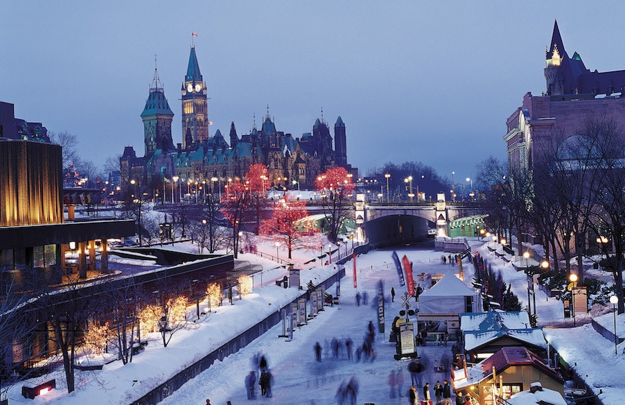 Rideau Canal skateway in winter