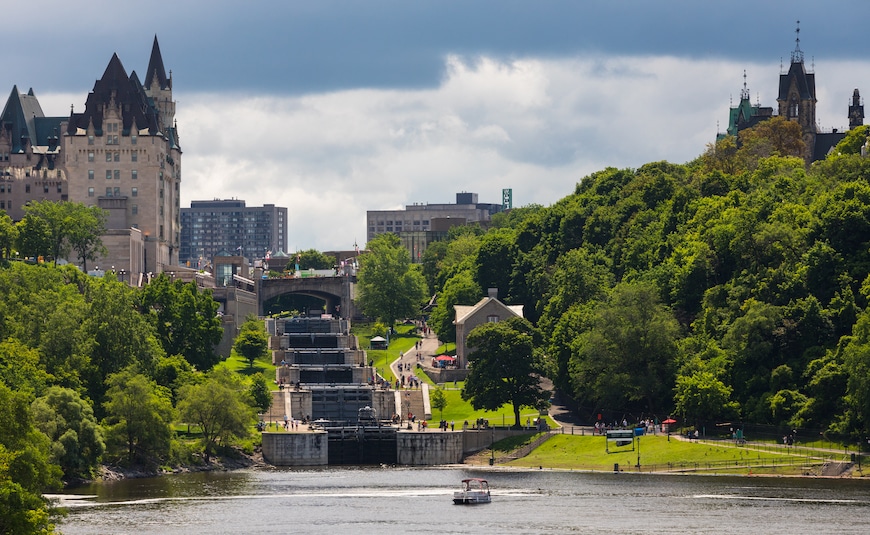 View of Rideau Canal Locks from Ottawa River