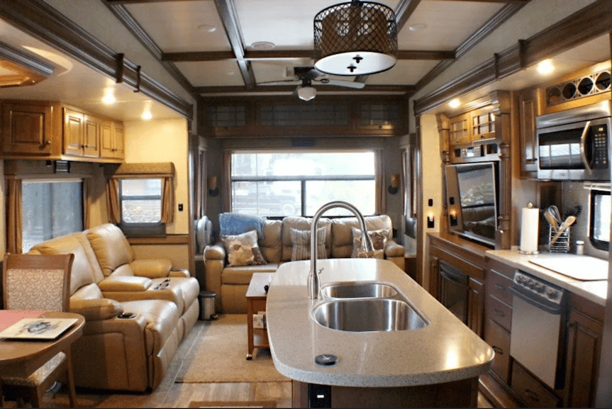 Contemporary RVs offer all the comforts of home without feeling claustrophobic.