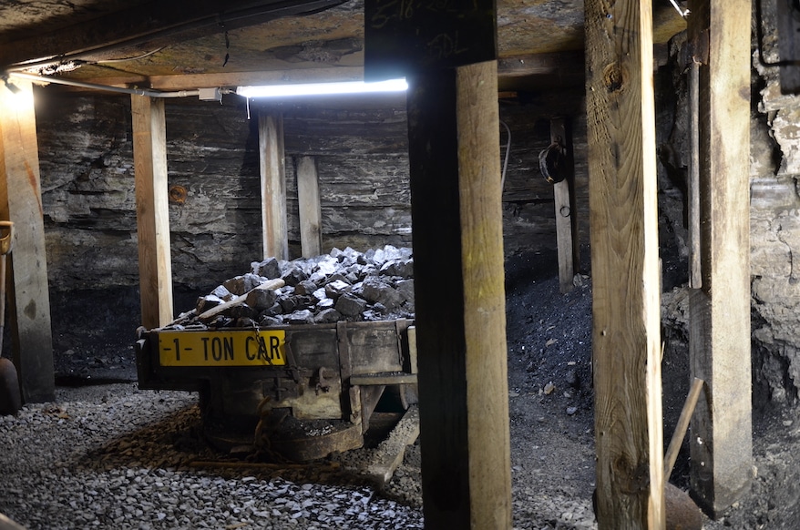 Underground in the Beckley Exhibition Coal Mine