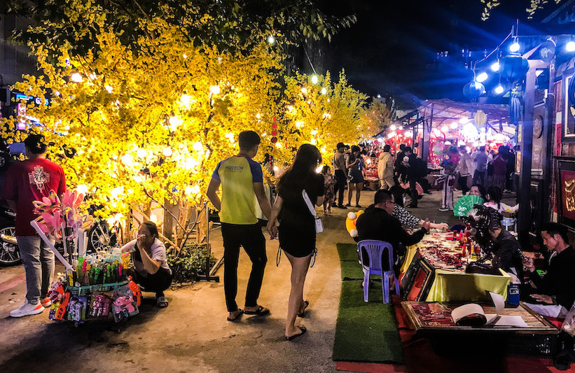 Tet festivities in Saigon's District 1.