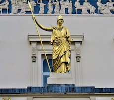 Goddess outside Athenaem Club, where Philyby was a member