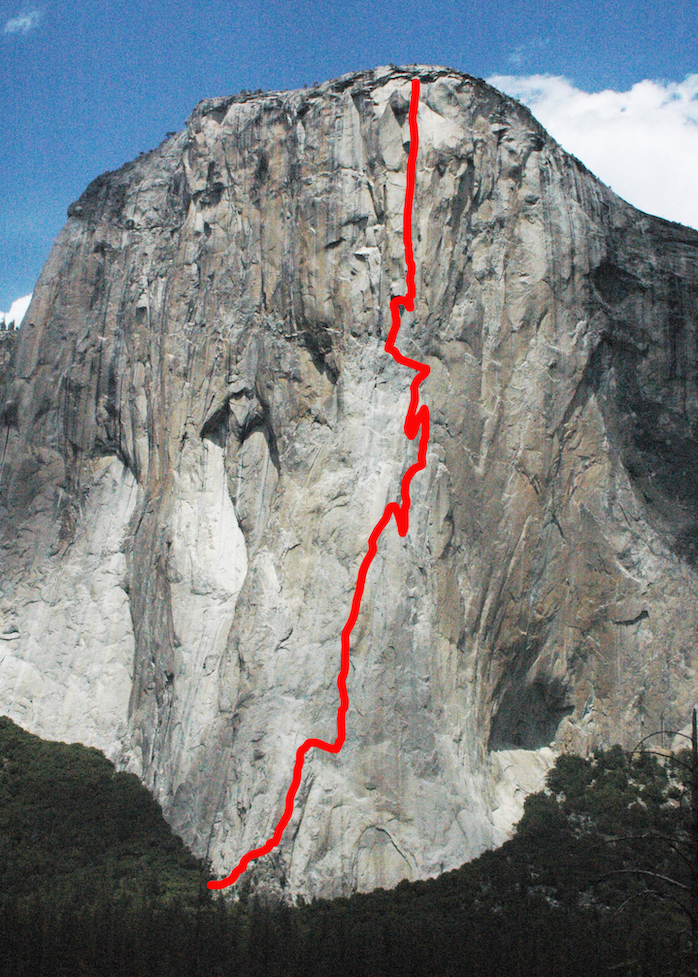 The Nose route up El Capitan
