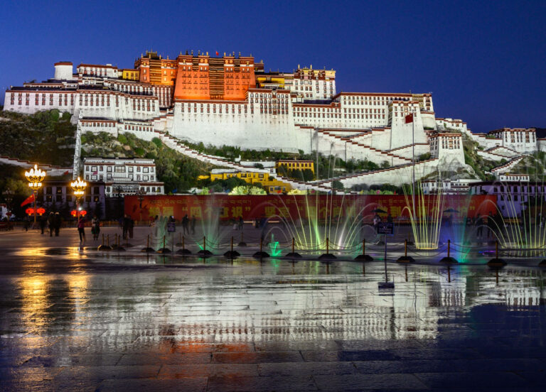 The magnificent Potala, a World Heritage Site and the highest palace in the world, was the winter home of the Dalai Lamas from 1649 to 1959. Located in Lhasa, Tibet, today it’s a museum with more than 1,000 rooms and 10,000 painted scrolls.
