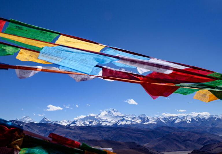 At various points along the Friendship Highway, travelers can catch a glimpse of Mt. Everest. A Chinese mountaineering team was the first to reach Everest from the Tibetan north ridge on May 25, 1960.