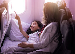 Mother with child on Skycouch