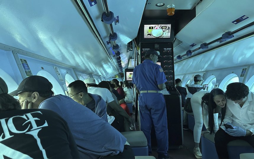 Nautilus submarine offers marine life tours off Santa Catalina's Descanso Beach.