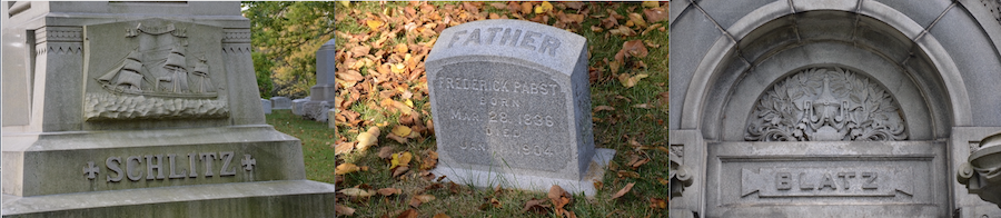 Forest Home Cemetery maintains a section where the city's leading Beer Barons and their families are buried.