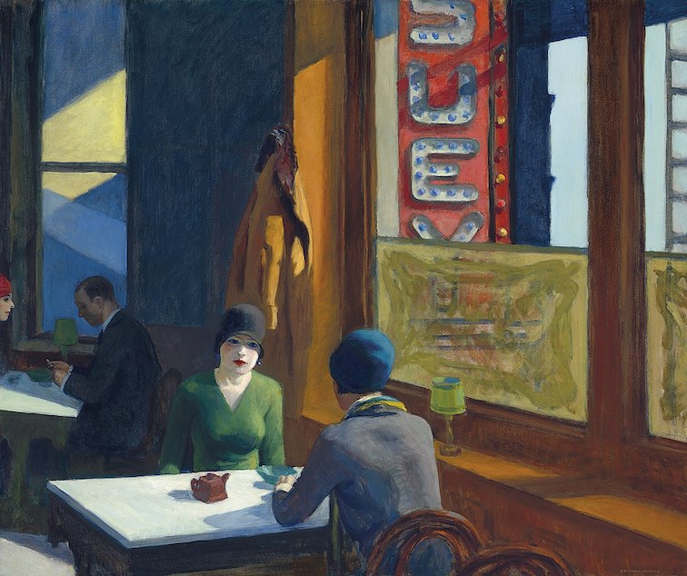 In 1929, American artist Edward Hopper painted "Chop Suey," a portrait of diners inside a posh Chinese restaurant.