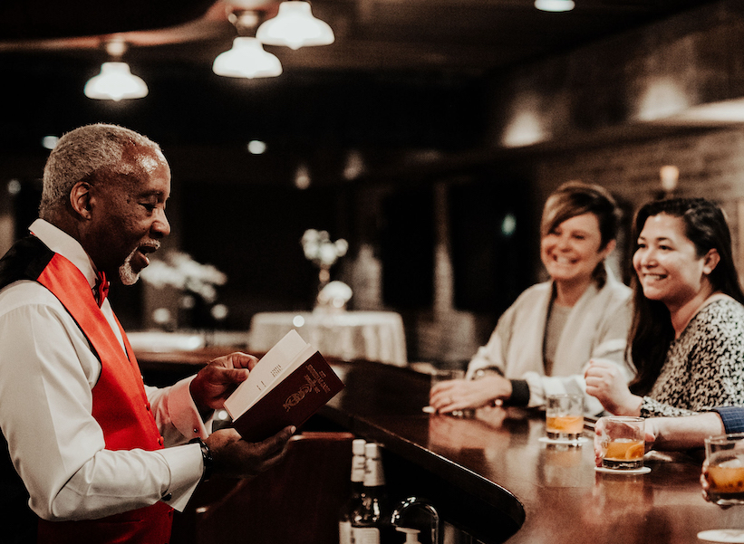 George Harrison portrays Tom Bullock, the first Black American to write a cocktail recipe book